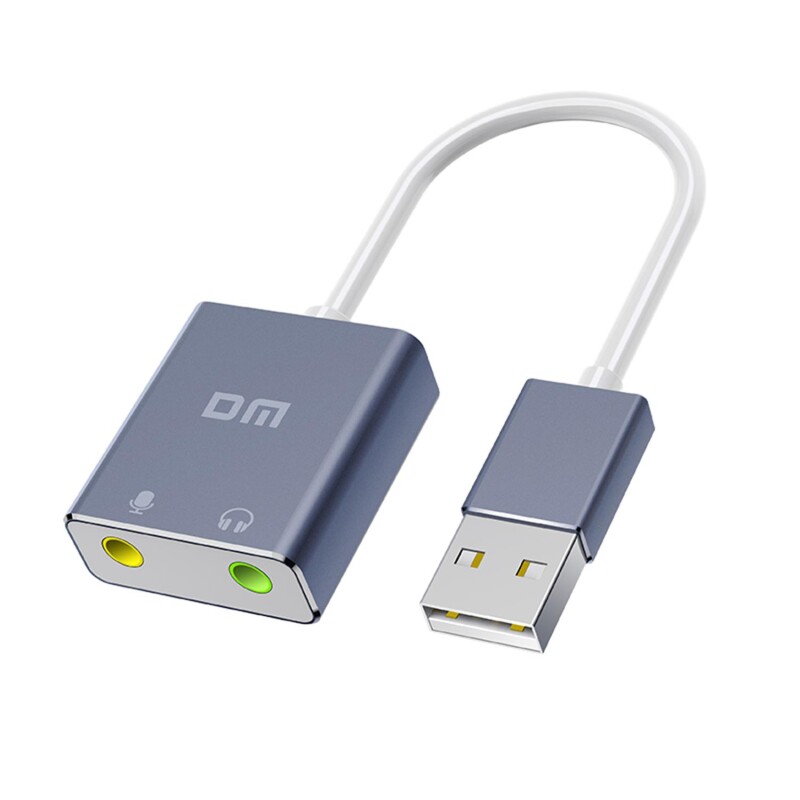 DM AD076 Harici 7.1 Kanal 3.5mm Mikrofonlu USB Ses Kartı - 1