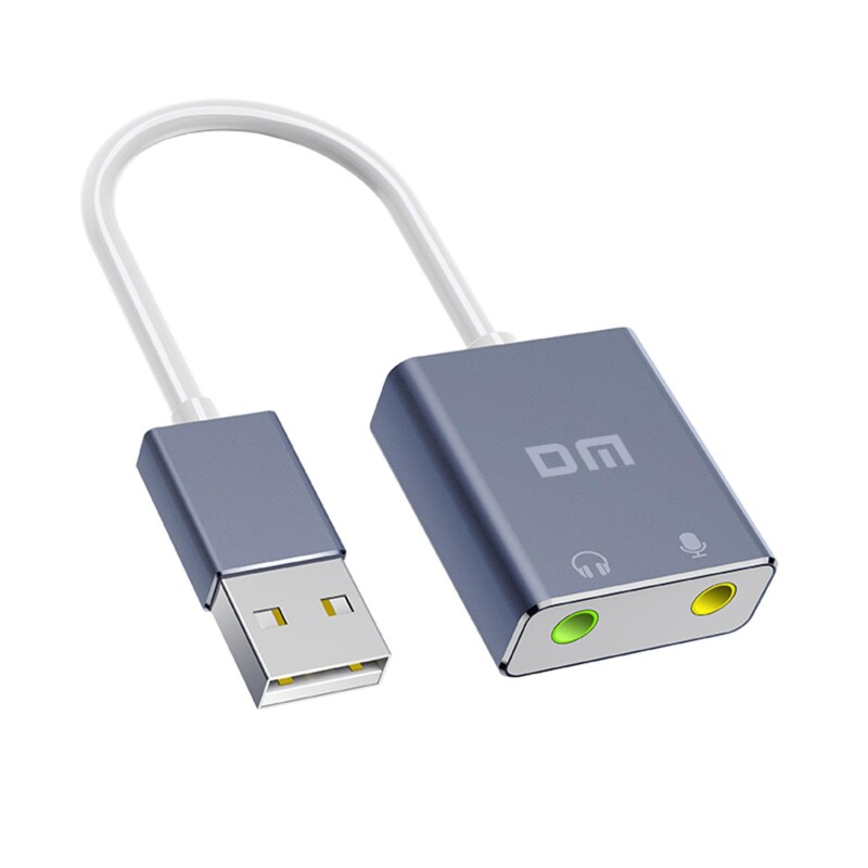 DM AD076 Harici 7.1 Kanal 3.5mm Mikrofonlu USB Ses Kartı - 3