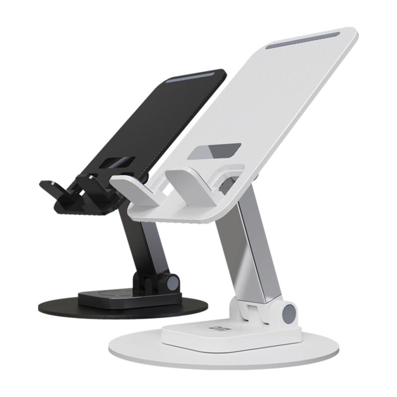 DM AD078 360 Derece Dönebilen Ayarlanabilir Tablet ve Telefon Tutucu Stand Beyaz - 6