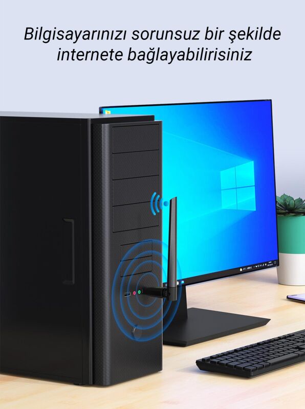 DM AD081 150 Mbps USB Wireless Adaptör Wifi Alıcı Verici Access Point - 4