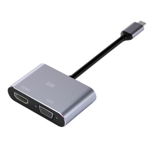 DM CHB016 Type-C to 4K HDMI 1080P VGA Dönüştürücü - 1