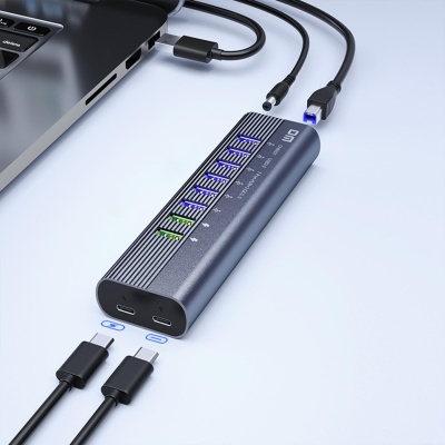 DM CHB027 10 Portlu USB3.0 + Type-C Çoklayıcı Hub - 6