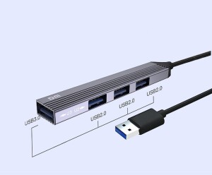 DM CHB056 USB 3.0 to 4 Portlu 3*USB 2.0 1*USB 3.0 Hub Çoklayıcı 1 Metre - 4