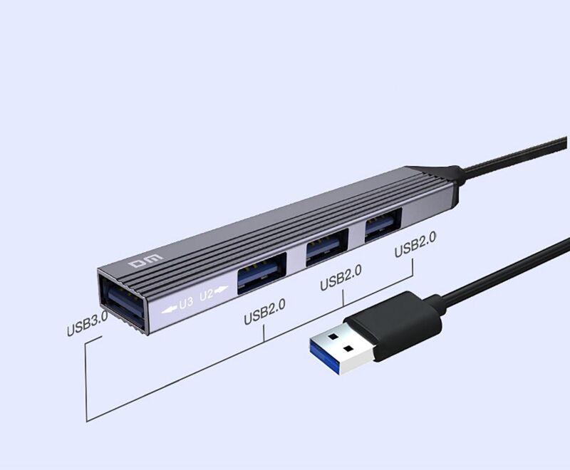 DM CHB056 USB 3.0 to 4 Portlu 3*USB 2.0 1*USB 3.0 Hub Çoklayıcı 15 CM - 4