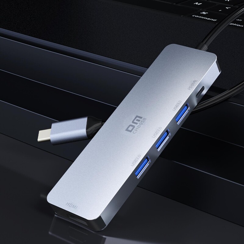 DM CHB058 Type-C to 4K HDMI 3*USB 3.0 PD Hub Dönüştürücü - 4