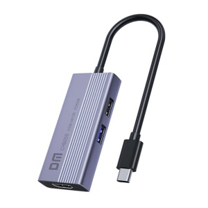 DM CHB059 Type-C to 4K HDMI 2*USB-A PD 60W SD ve Micro SD Kart Okuyucu Çoklayıcı Hub - 1