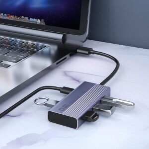 DM CHB060 PD Güç Destekli USB 3.0 4 Portlu USB-A Hub Çoklayıcı Adaptör - 6