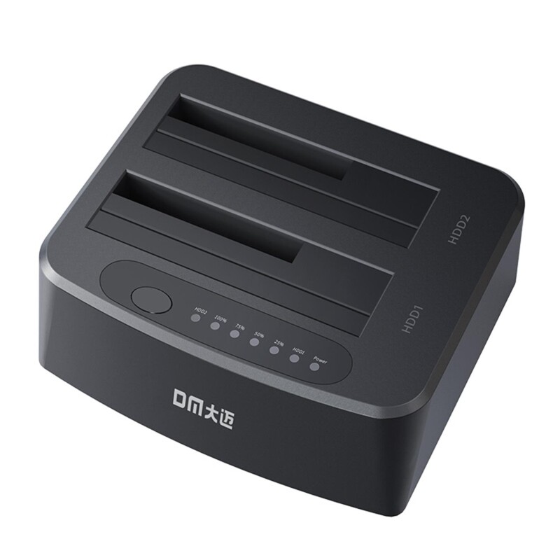 DM Çift Slotlu Offline Clone USB3.0 Sata 2.5 / 3.5 inch HDD SSD Dock Station Klonlama - 1