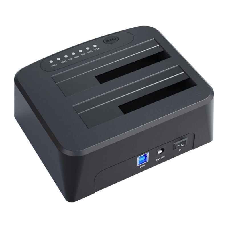 DM Çift Slotlu Offline Clone USB3.0 Sata 2.5 / 3.5 inch HDD SSD Dock Station Klonlama - 2