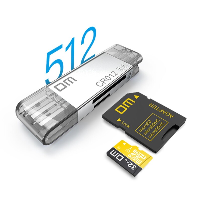 DM CR012 Type-C USB3.0 SD TF Micro SD OTG Kart Okuyucu Adaptör - 4