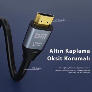 DM HI015 4K 60Hz HDMI 2.0 Görüntü ve Ses Aktarım Kablosu 15 Metre - 3