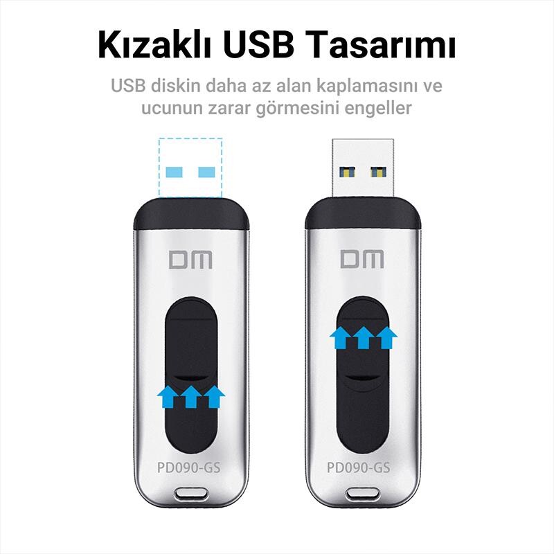 DM PD090 USB 3.0 Alüminyum 128GB Flash Bellek - 2