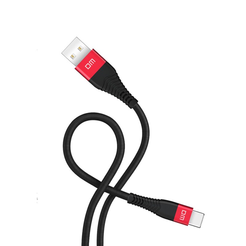 DM SL003 USB to Type-C 3A Hızlı Şarj ve Data Kablosu Siyah 1.2 Metre - 1