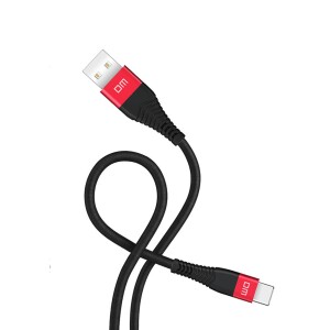 DM SL003 USB to Type-C 3A Hızlı Şarj ve Data Kablosu Siyah 1.2 Metre - 1