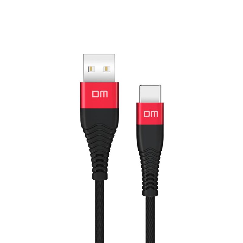 DM SL003 USB to Type-C 3A Hızlı Şarj ve Data Kablosu Siyah 1.2 Metre - 2