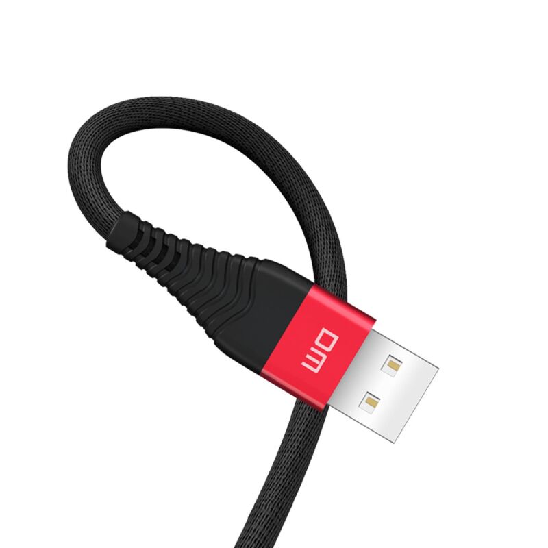 DM SL003 USB to Type-C 3A Hızlı Şarj ve Data Kablosu Siyah 1.2 Metre - 4