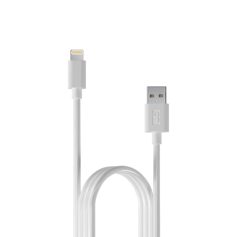 DM SL010 USB to Lightning iPhone 2.4A Hızlı Şarj ve Data Kablosu Beyaz 1 Metre - 1