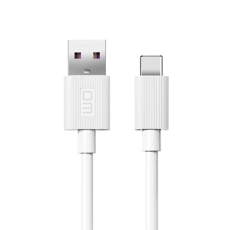 DM SL015 USB to Type-C 5A Hızlı Şarj ve Data Kablosu Beyaz 1 Metre - 1