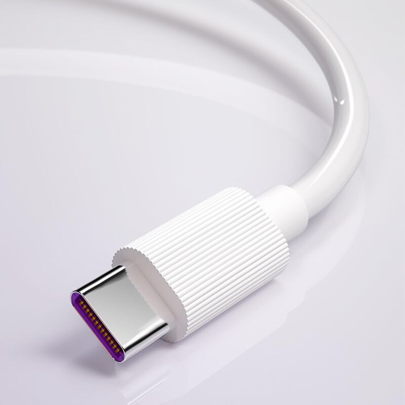 DM SL015 USB to Type-C 5A Hızlı Şarj ve Data Kablosu Beyaz 1 Metre - 5