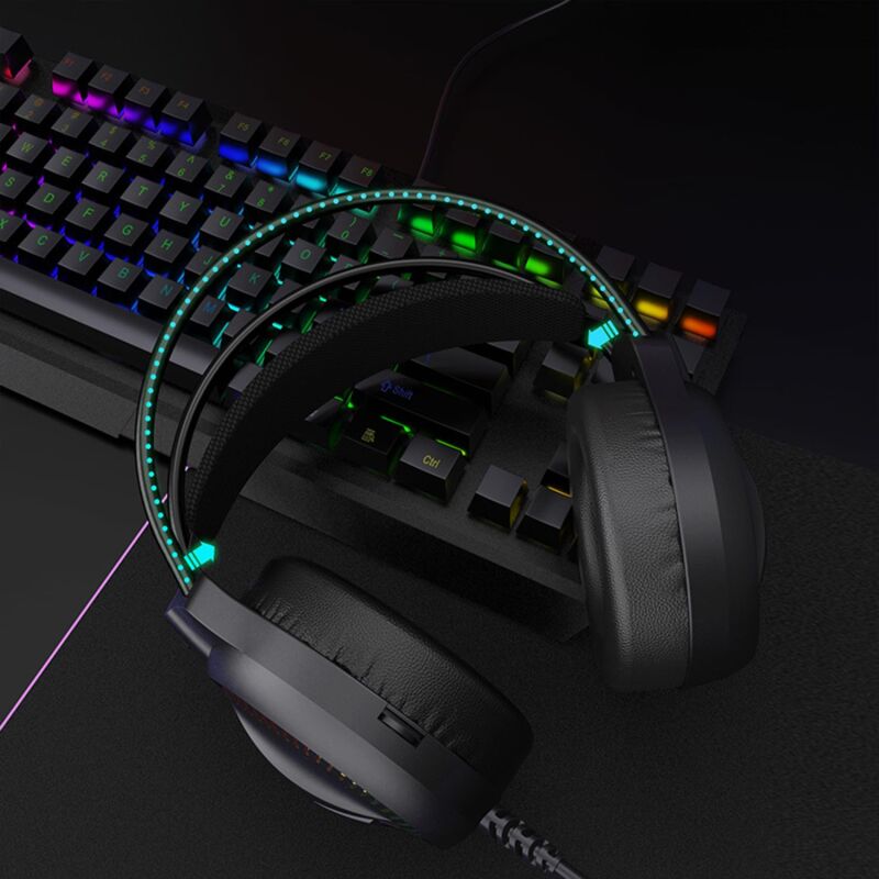 DM T710 RGB 7.1 USB Mikrofonlu Gaming Oyuncu Kulaklığı - 5