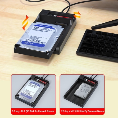 DM USB3.2 Gen2 M.2 NVMe Sata 2.5