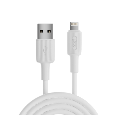 Juo 12W 2.4A USB-A to Lightning iPhone iPad Silikon Hızlı Şarj ve Data Kablosu Beyaz 1 Metre - 6