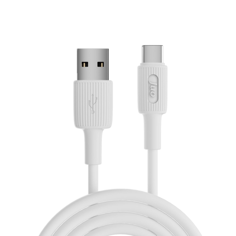 Juo 12W USB-A to Type-C Silikon Hızlı Şarj ve Data Kablosu Beyaz 1 Metre - 6