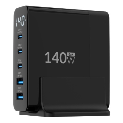 Juo 140W GaN PD 3.1 Masaüstü Hızlı Şarj Cihazı 3 Type-C + 2 USB-A iPhone & MacBook & Laptop Uyumlu Şarj Aleti - 2