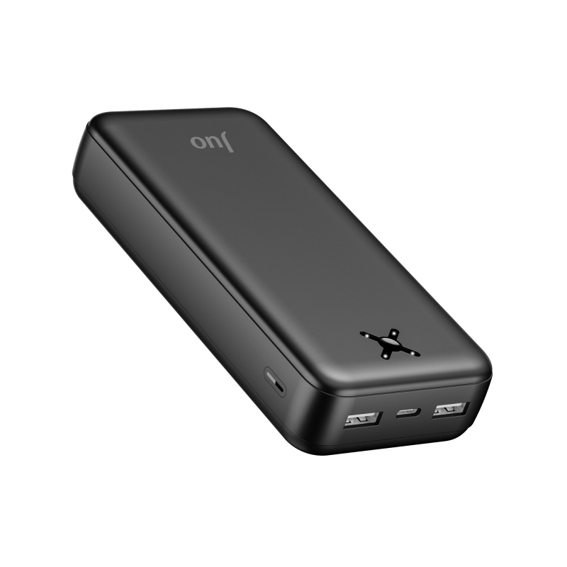 Juo 20000mAh 10.5W Çift USB-A Çıkışlı Powerbank Taşınabilir Hızlı Şarj Cihazı Siyah - 1