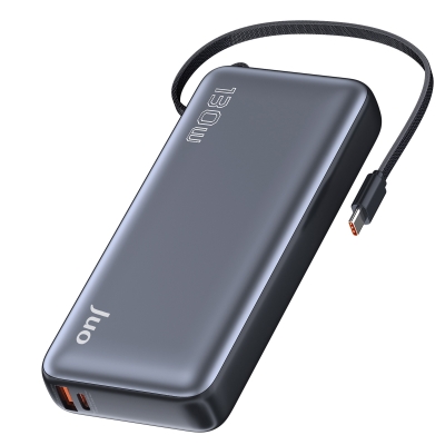 Juo 20000mAh 130W LED Ekranlı USB-A + Type-C Kablolu Powerbank Taşınabilir Hızlı Şarj Cihazı - 2