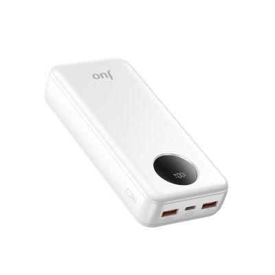 Juo 20000mAh 22.5W Dijital Led Ekranlı Taşınabilir Hızlı Şarj Cihazı Powerbank Beyaz - 1