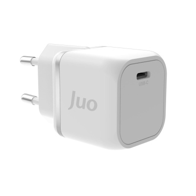 Juo 20W GaN USB-C Şarj Aleti iPhone & iPad & Android Uyumlu PD QC4.0 Type-C Hızlı Şarj Cihazı Beyaz - 1