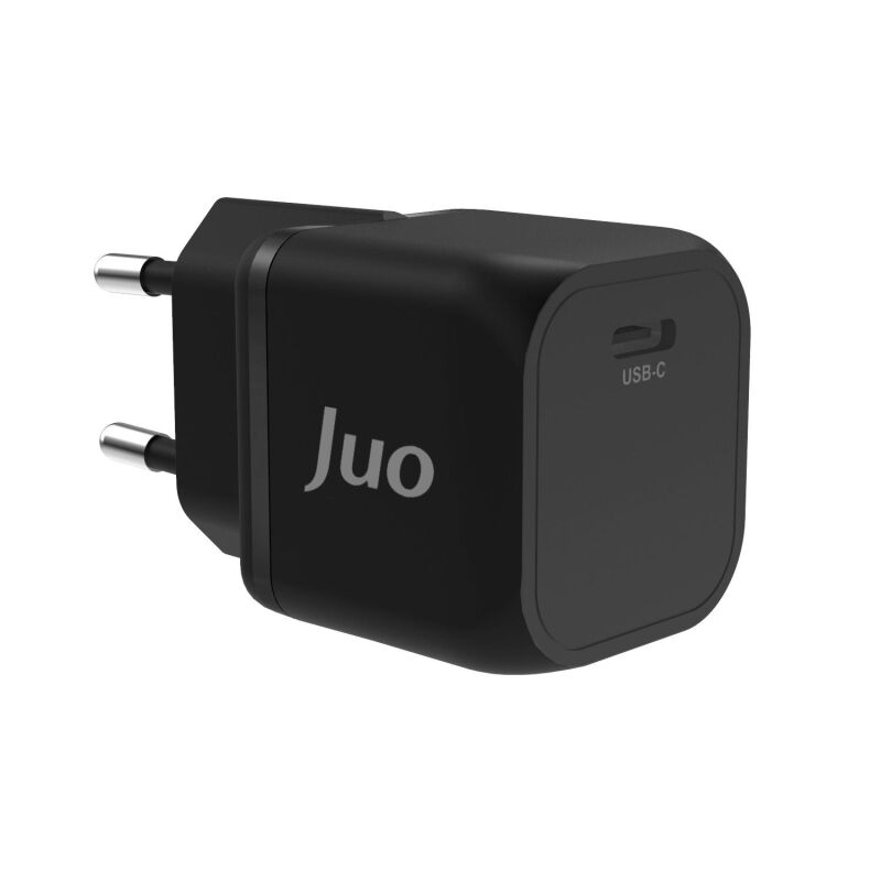 Juo 20W GaN USB-C Şarj Aleti iPhone & iPad & Android Uyumlu PD QC4.0 Type-C Hızlı Şarj Cihazı Siyah - 1