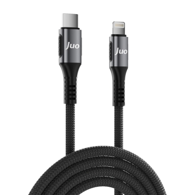 Juo 27W USB Type-C to Lightning iPhone iPad Örgülü Hızlı Şarj ve Data Kablosu 2 Metre - 6