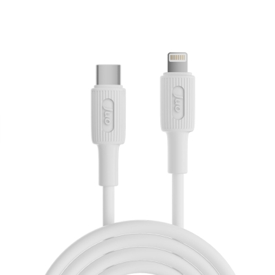 Juo 27W USB Type-C to Lightning iPhone iPad Silikon Hızlı Şarj ve Data Kablosu Beyaz 1 Metre - 6