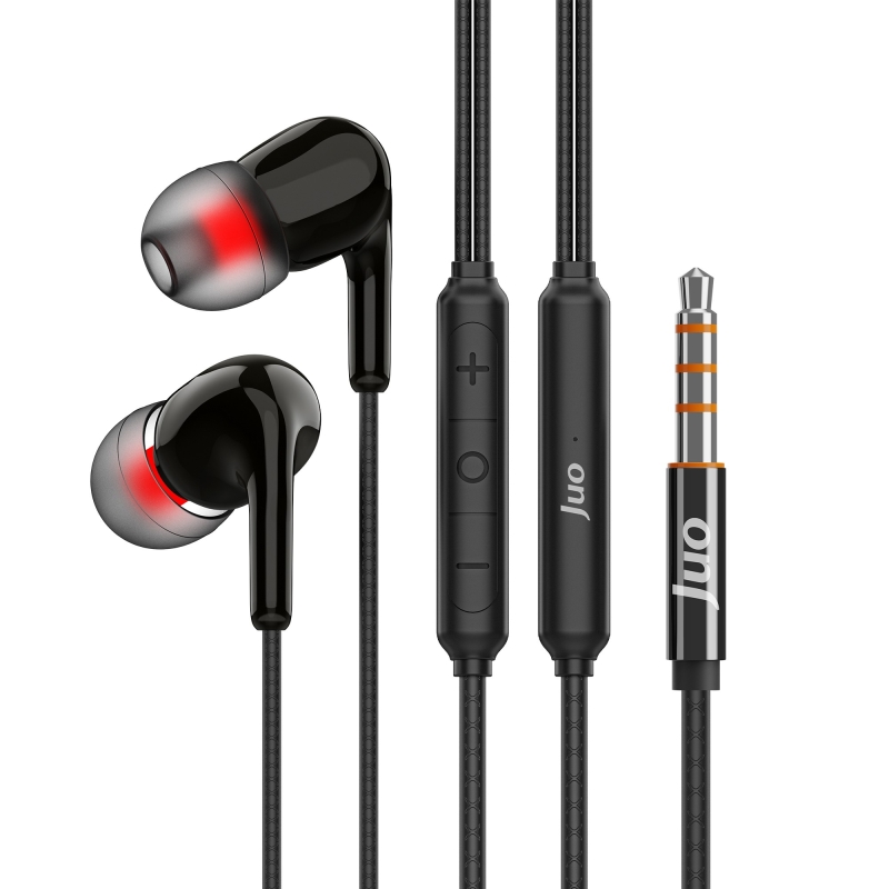 Juo 3.5mm Jack Girişli Mikrofonlu Kablolu Kulak İçi Kulaklık - 1