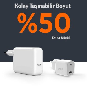 Juo 35W GaN USB-C + USB-A Şarj Aleti iPhone & iPad & Samsung PPS Uyumlu PD QC4.0 Type-C Hızlı Şarj Cihazı Beyaz - 5