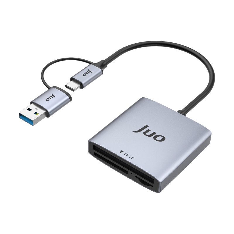 Juo USB 3.2 ve Type-C 3'ü 1 Arada SD / CF / TF Micro SD Hafıza Kart Okuyucu - 1