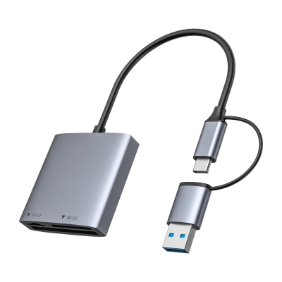 Juo USB 3.2 ve Type-C 3'ü 1 Arada SD / CF / TF Micro SD Hafıza Kart Okuyucu - 2