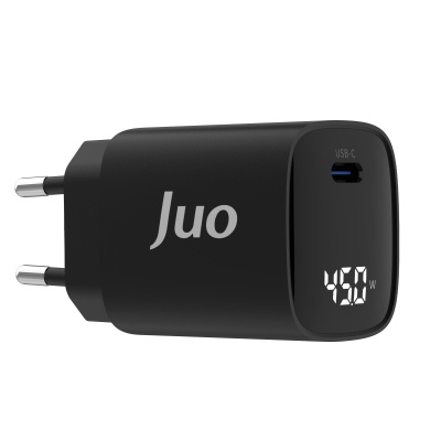 Juo 45W GaN Led Ekranlı Type-C PD Şarj Cihazı iPad & Android & Notebook Uyumlu Şarj Aleti - 1