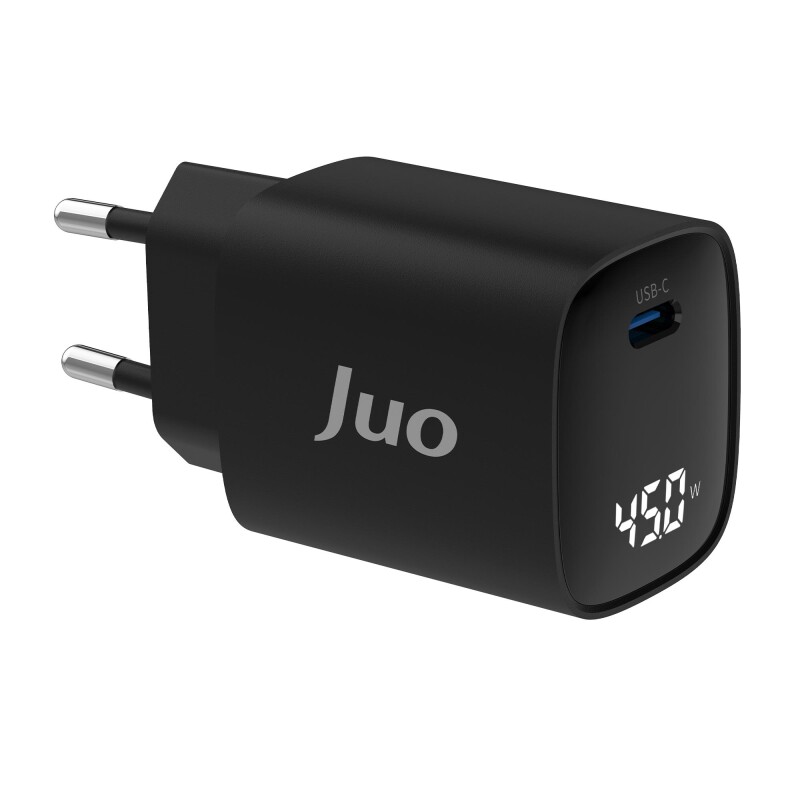 Juo 45W GaN Led Ekranlı Type-C PD Şarj Cihazı iPad & Android & Notebook Uyumlu Şarj Aleti - 5