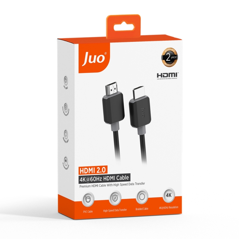 Juo 4K 60Hz 18Gbps HDR ARC HDCP Destekli HDMI 2.0 Kablo 2 Metre - 7