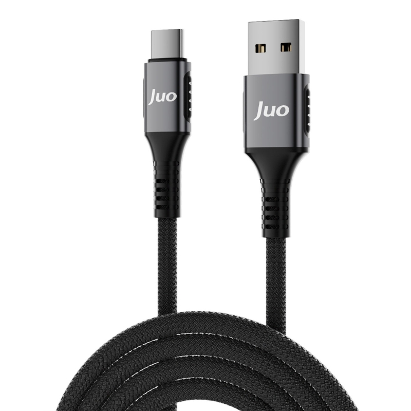 Juo 66W USB-A to Type-C Örgülü Hızlı Şarj ve Data Kablosu 1 Metre - 5