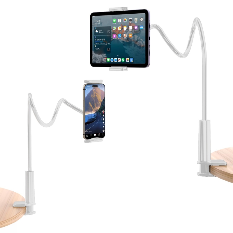 Juo 70 CM Akrobat Esnek Tablet ve Telefon Tutucu Stand Beyaz - 2