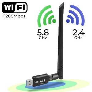 Juo DB1200AC USB 3.0 Dual Band 1200Mbps WiFi Kablosuz Alıcı Ağ Adaptörü - 2