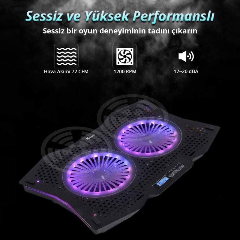 Juo GT RGB Gaming Notebook Soğutucu - 2