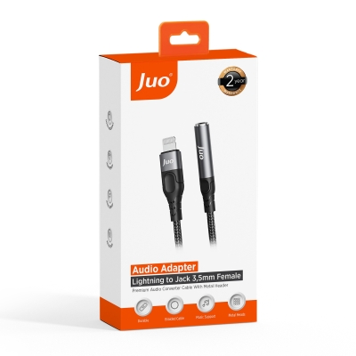 Juo Lightning to 3.5mm Jack Aux Kulaklık Çevirici Dönüştürücü Adaptör Kablo - 7