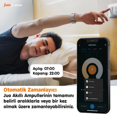 Juo Lumex Akıllı Ampul 11W Led RGB Wifi & Bluetooth - 3