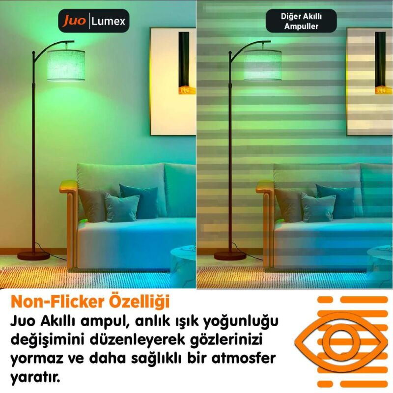 Juo Lumex Akıllı Ampul 11W Led RGB Wifi & Bluetooth - 8