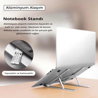 Juo Rabbit Alüminyum Portatif Notebook ve Tablet Standı - 3